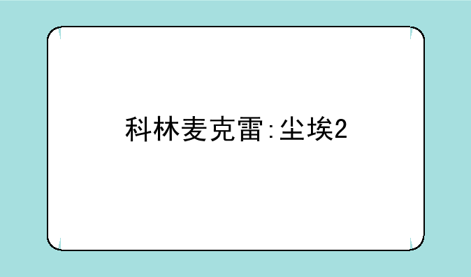 科林麦克雷:尘埃2