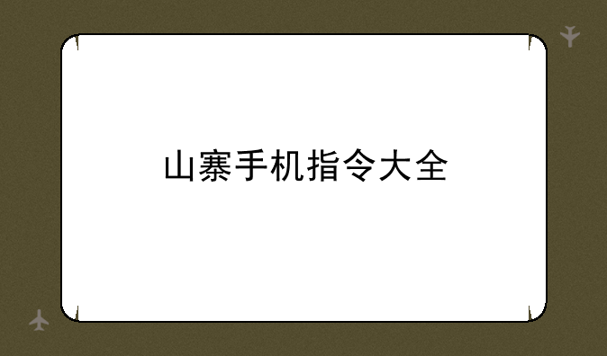山寨手机指令大全