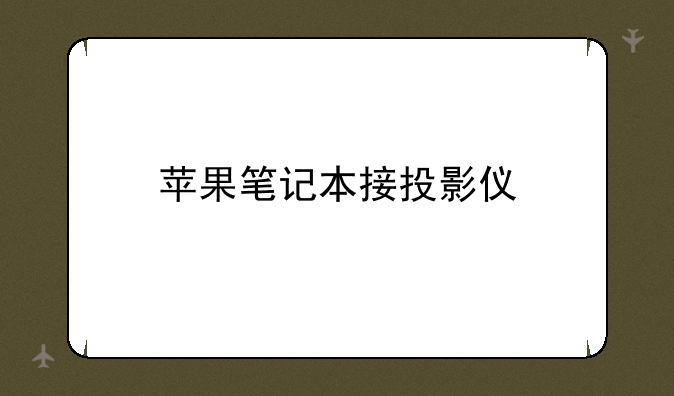 苹果笔记本接投影仪