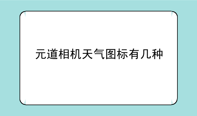 元道相机天气图标有几种