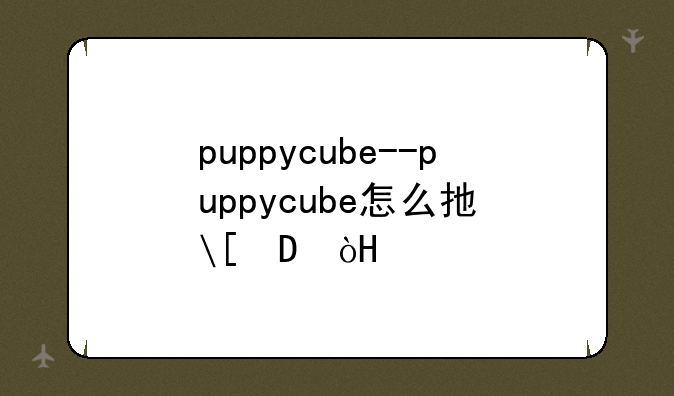 puppycube--puppycube怎么打开u盘