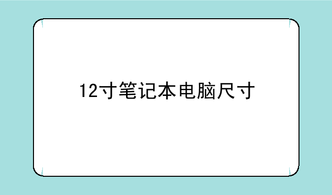 12寸笔记本电脑尺寸