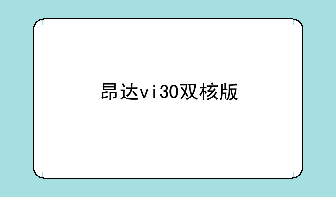 昂达vi30双核版