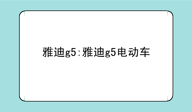 雅迪g5:雅迪g5电动车