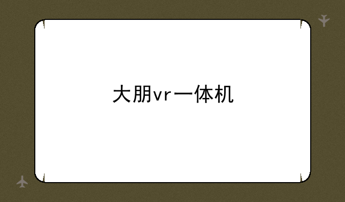 大朋vr一体机